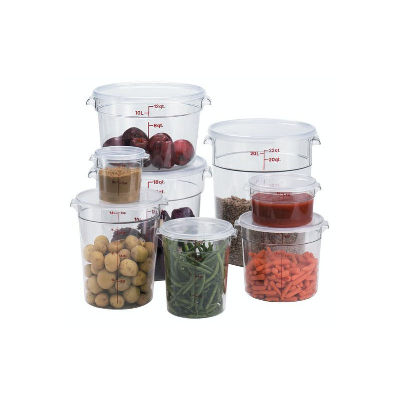 Image of 8 round Camwear containers of varying sizes | CAMWEAR ROUND STORAGE CONTAINERS / SEAL COVERS | FoodServ