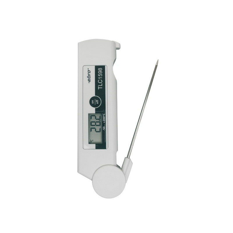 Image of an Ebro TLC 1598 thermometer | TLC 1598 Thermometer with fold-back probe | FoodServ