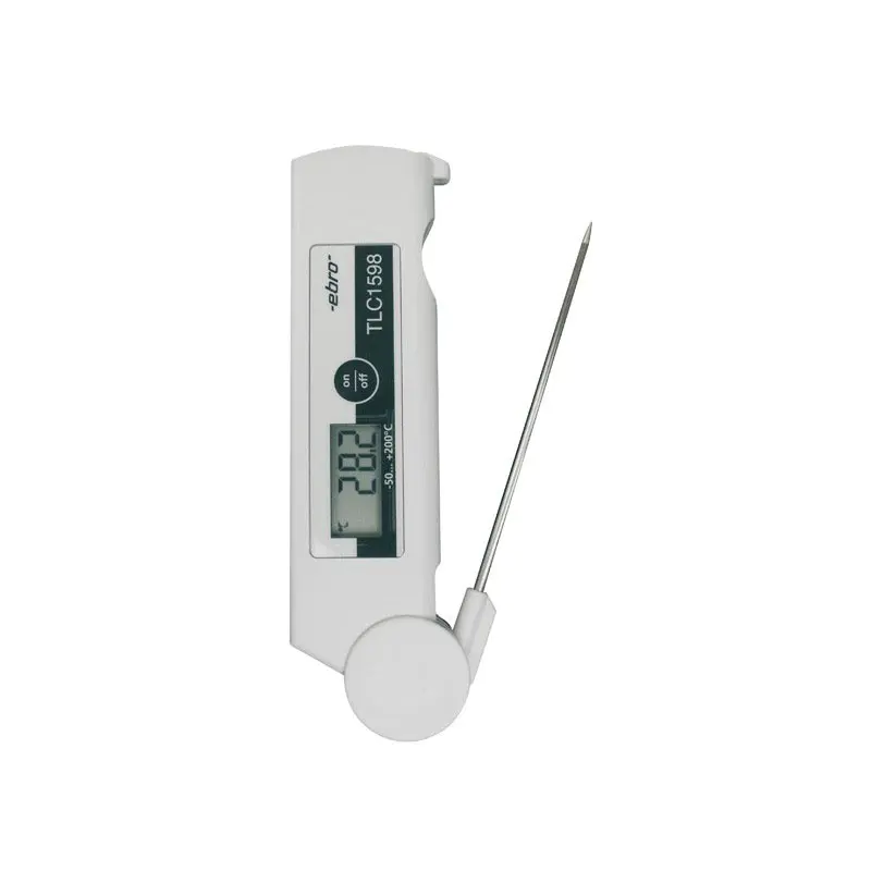 Image of an Ebro TLC 1598 thermometer | TLC 1598 Thermometer with fold-back probe | FoodServ